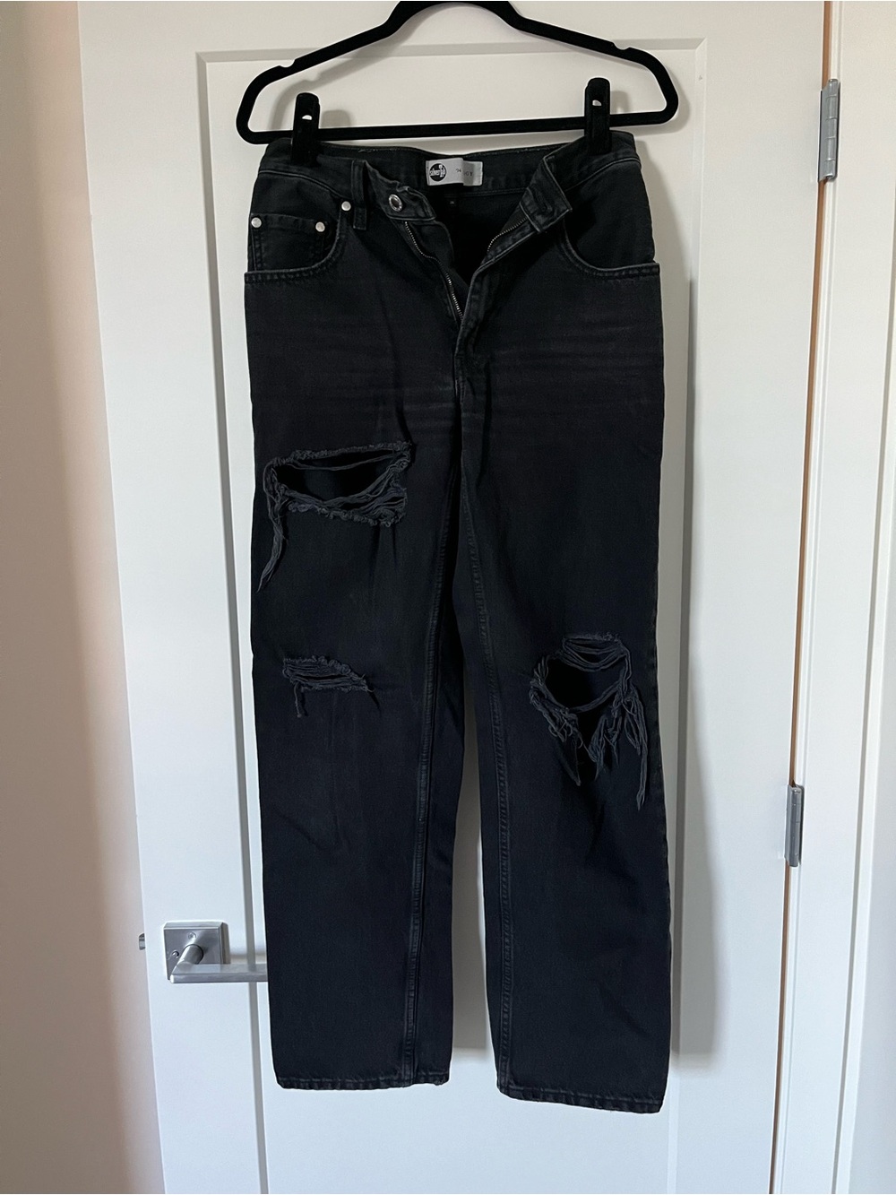 Levi's Black Distressed Relaxed Jeans